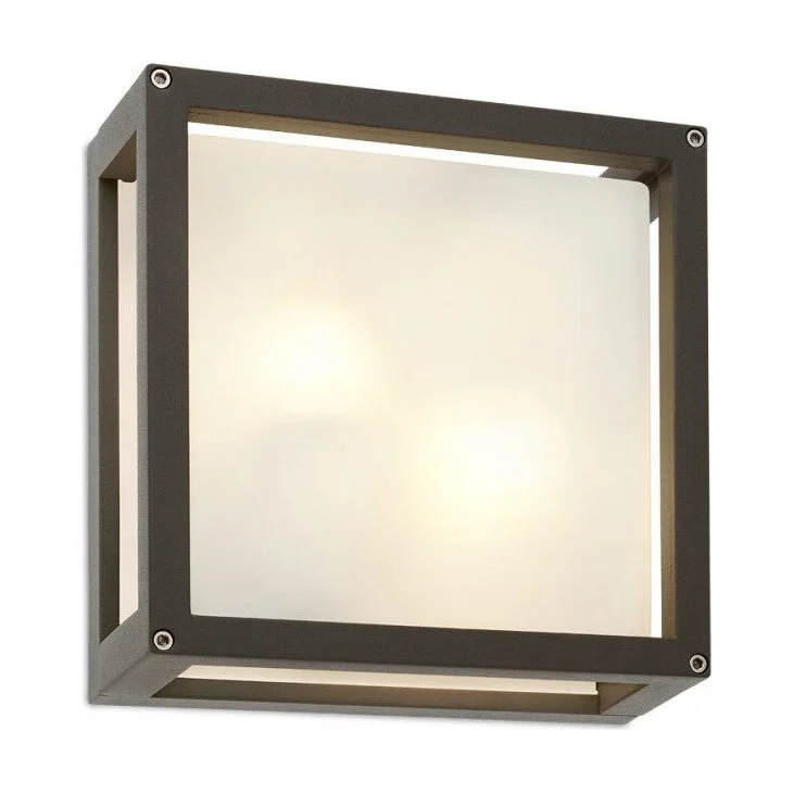 Aplica/Plafoniera exterior Brick Glass gri inchis 9892 Redo Outdoor