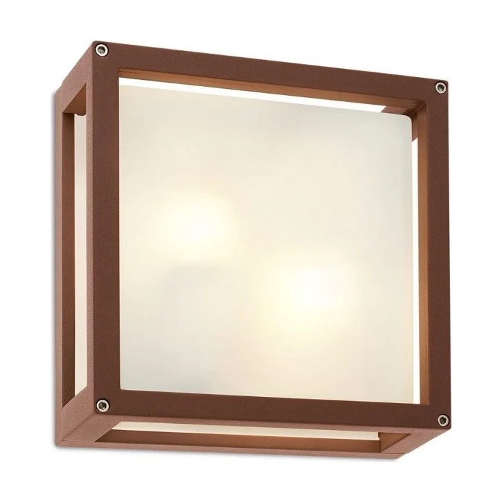 Aplica/Plafoniera exterior Brick Glass ruginie 9893 Redo Outdoor