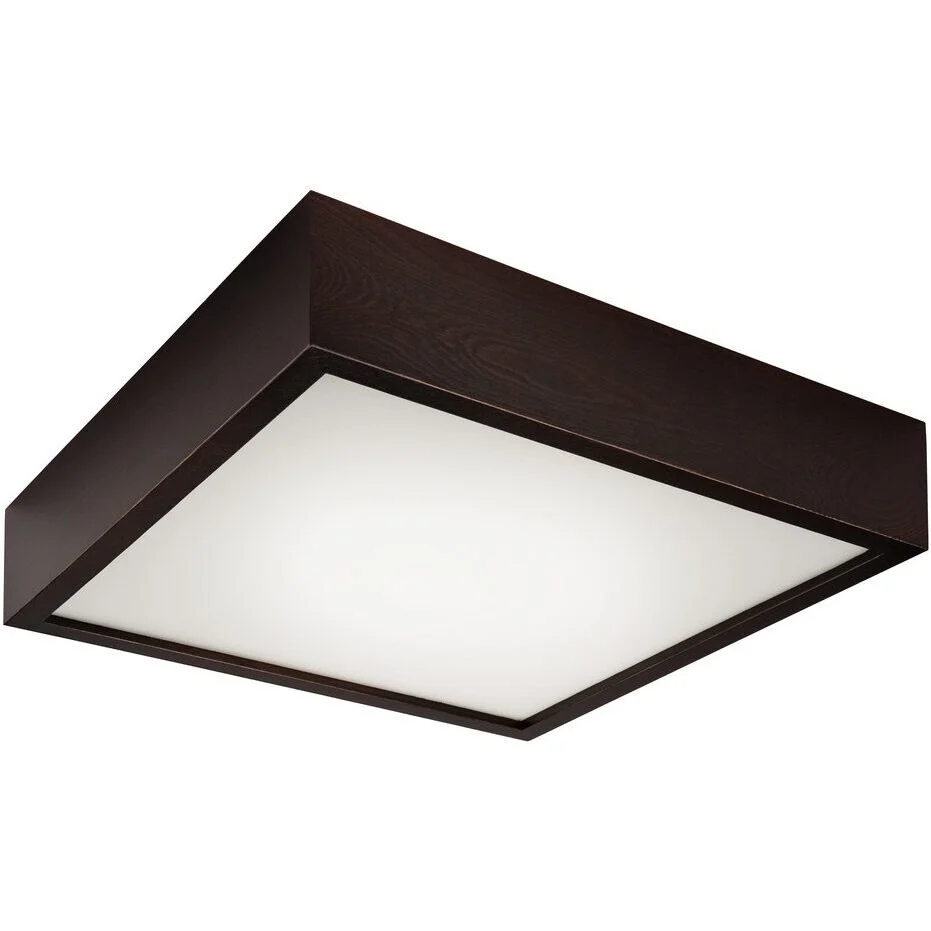 Plafoniera Lamkur pentru interior,lemn de pin wenge si sticla 32757 Lamkur