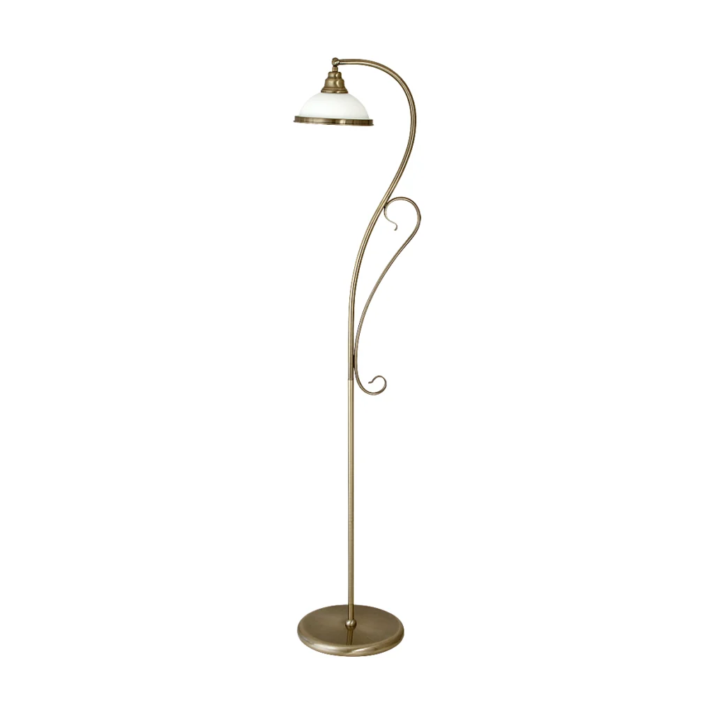 Lampadar Elisett cu structura metalica si abajur din sticla 2758