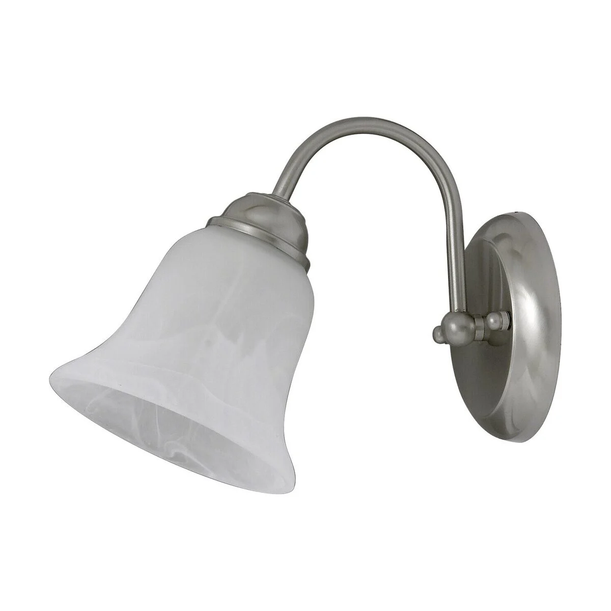 LAMPA DE PERETE CROM CU ABAJUR DIN GEAM ALABASTRU ALB FRANCESCA 7361 RABALUX