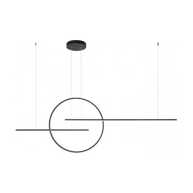 Lustra Redo Giotto negru mat, LED 66W alb cald 3000K 01-1737