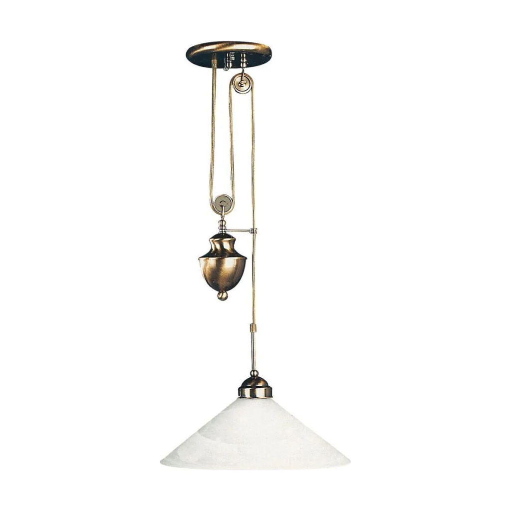 CANDELABRU BRONZ CLASIC CU ABAJUR DIN STICLA ALBA MARIAN 2706 Rabalux
