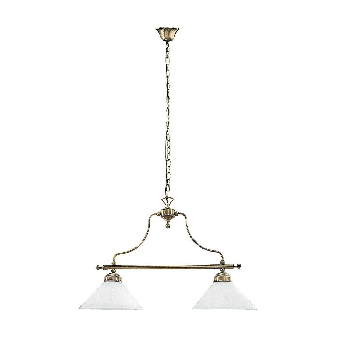 CANDELABRU CLASIC BRONZ CU ABAJUR DIN STICLA ALBA MARIAN 2707 RABALUX