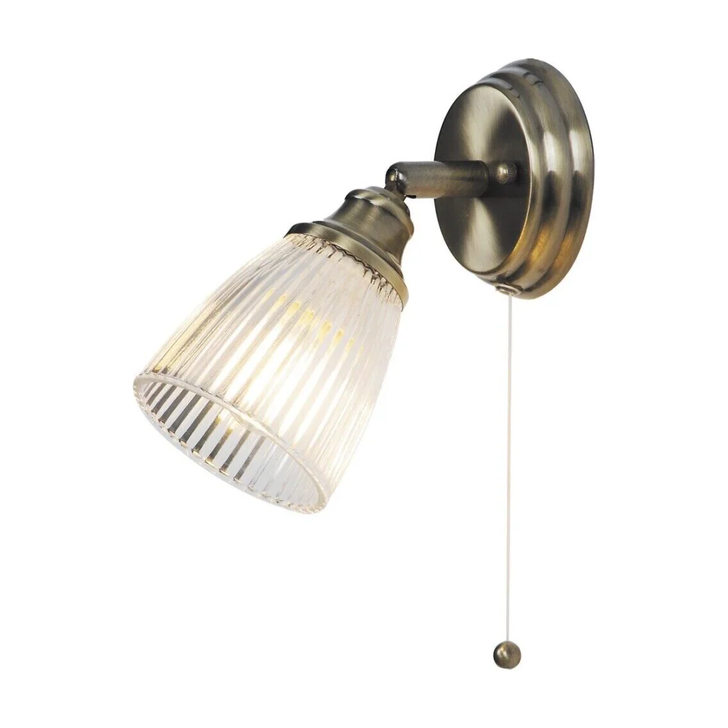LAMPA DE PERETE BRONZ ANTCHIZAT CU ABAJUR DIN STICLA ALBA MARTHA 5014 RABALUX