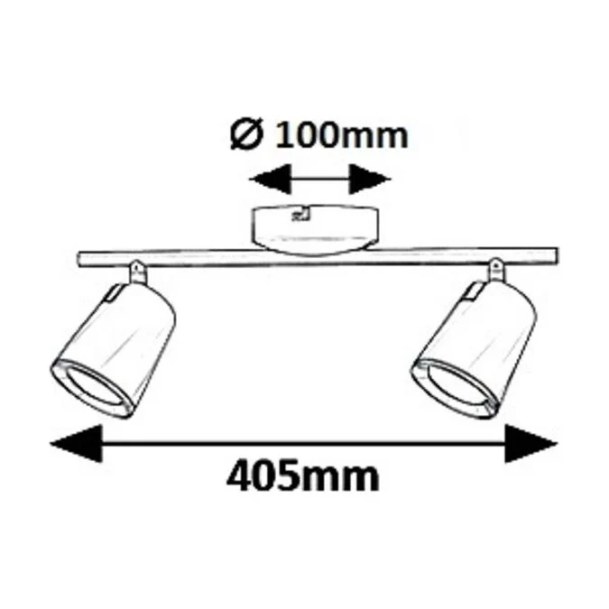 PLAFONIERA CU DOUA ELEMENTE DIN METAL ALB SOLANGE 5046 RABALUX