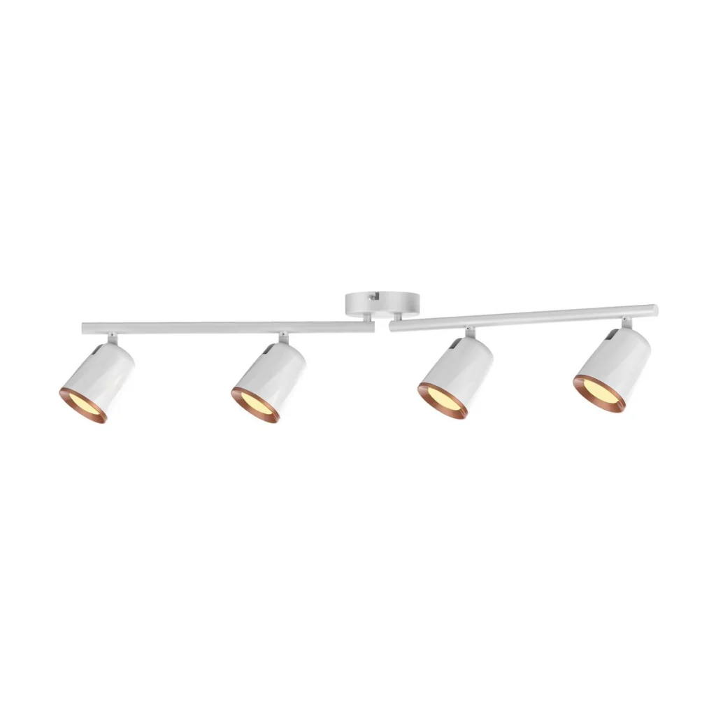 PLAFONIERA CU PATRU ELEMENTE METAL ALB SOLANGE 5048 RABALUX