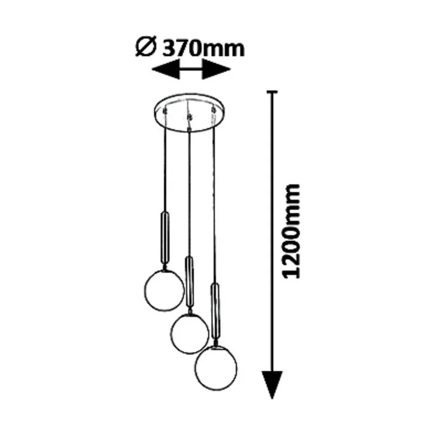 PENDUL TRIPLU DIVINA ABAJUR ALB 5353 RABALUX