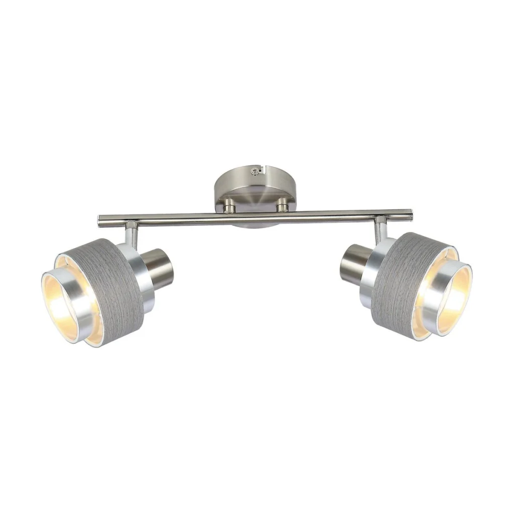 LAMPA SPOT DUBLA METAL CTOM-ARGINTIU-STEJAR BASIL 5380 RABALUX