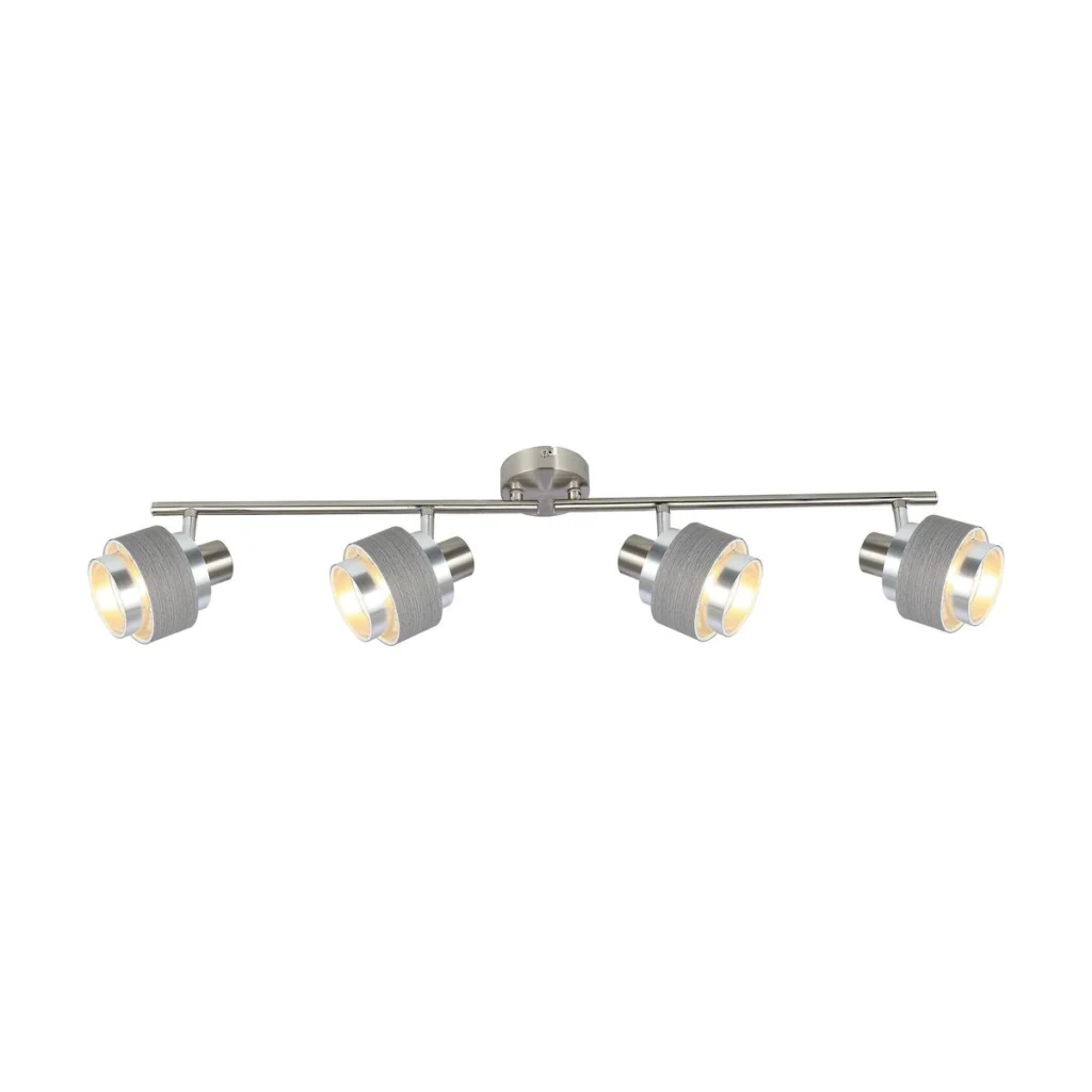 LAMPA SPOT CU PATRU ELEMENTE DIN METAL CROM-ARGINTIU-STEJAR BASIL 5382 RABALUX