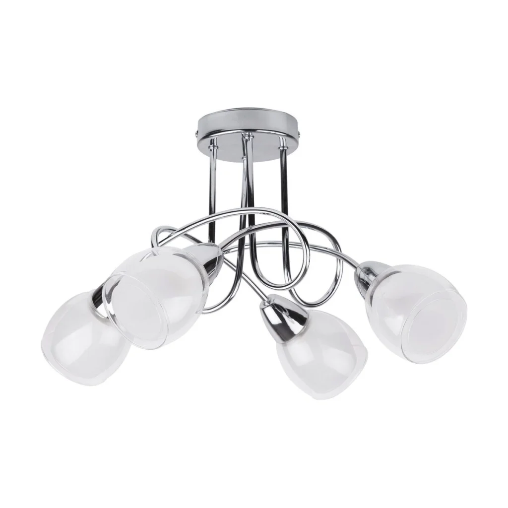 PLAFONIERA CU PATRU ELEMENTE STRUCTURA METALICA SI ABAJUR ALB DAVE 6083 RABALUX