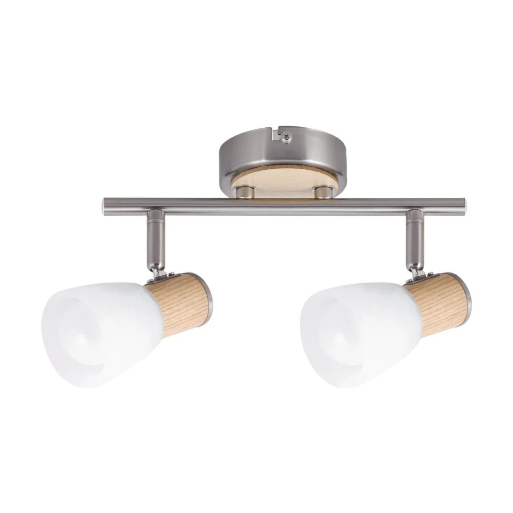 PLAFONIERA METAL/LEMN CU ABAJUR DIN STICLA GAVIN 6487 INDUSTRIAL&NORDIC RABALUX