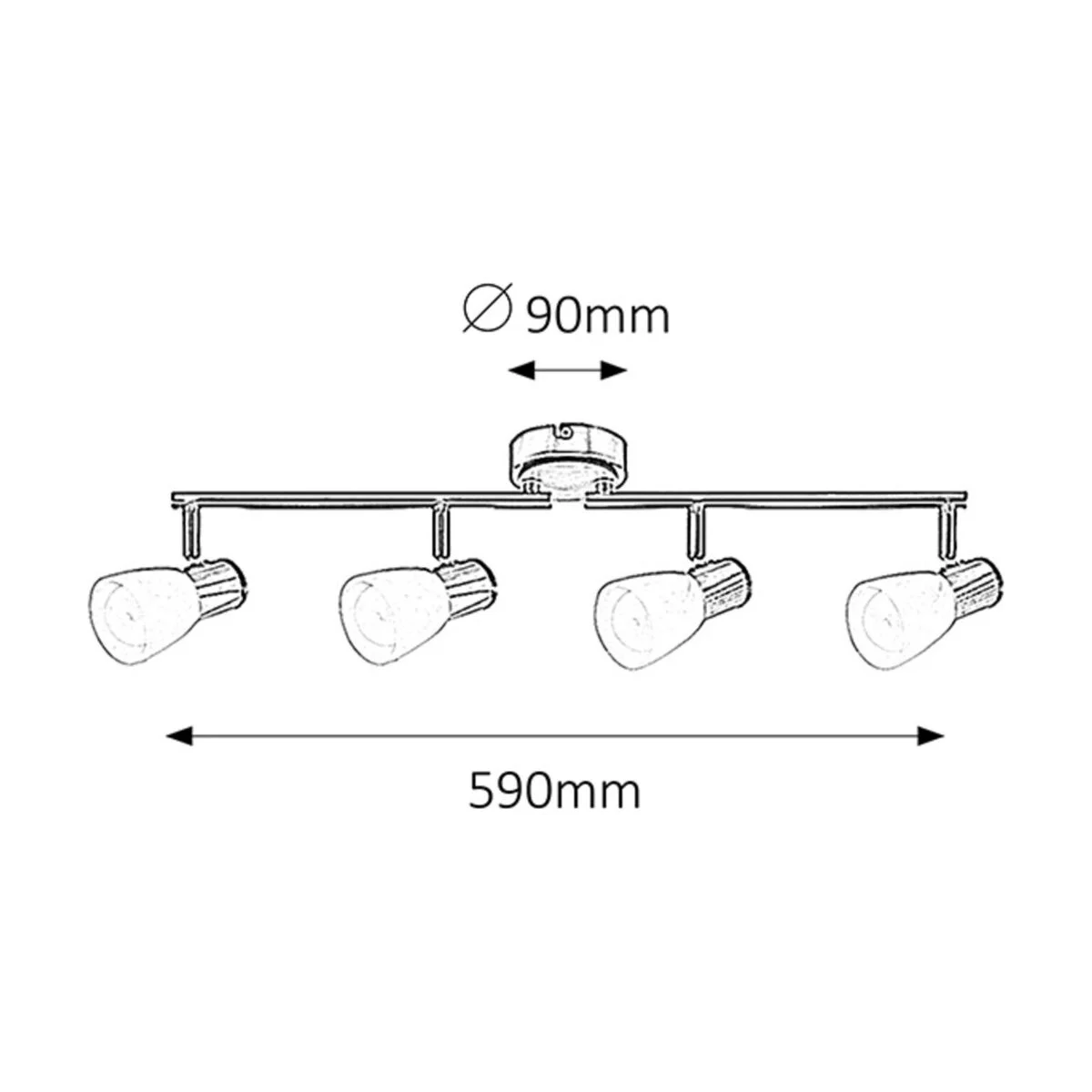 PLAFONIERA METAL/LEMN CU ABAJUR DIN STICLA GAVIN 6489 INDUSTRIAL&NORDIC RABALUX
