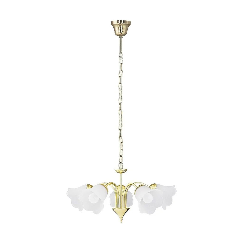 CANDELABRU METAL AURIU CU ABAJUR DIN STICLA OPAL RAFAELLA 7235 RABALUX
