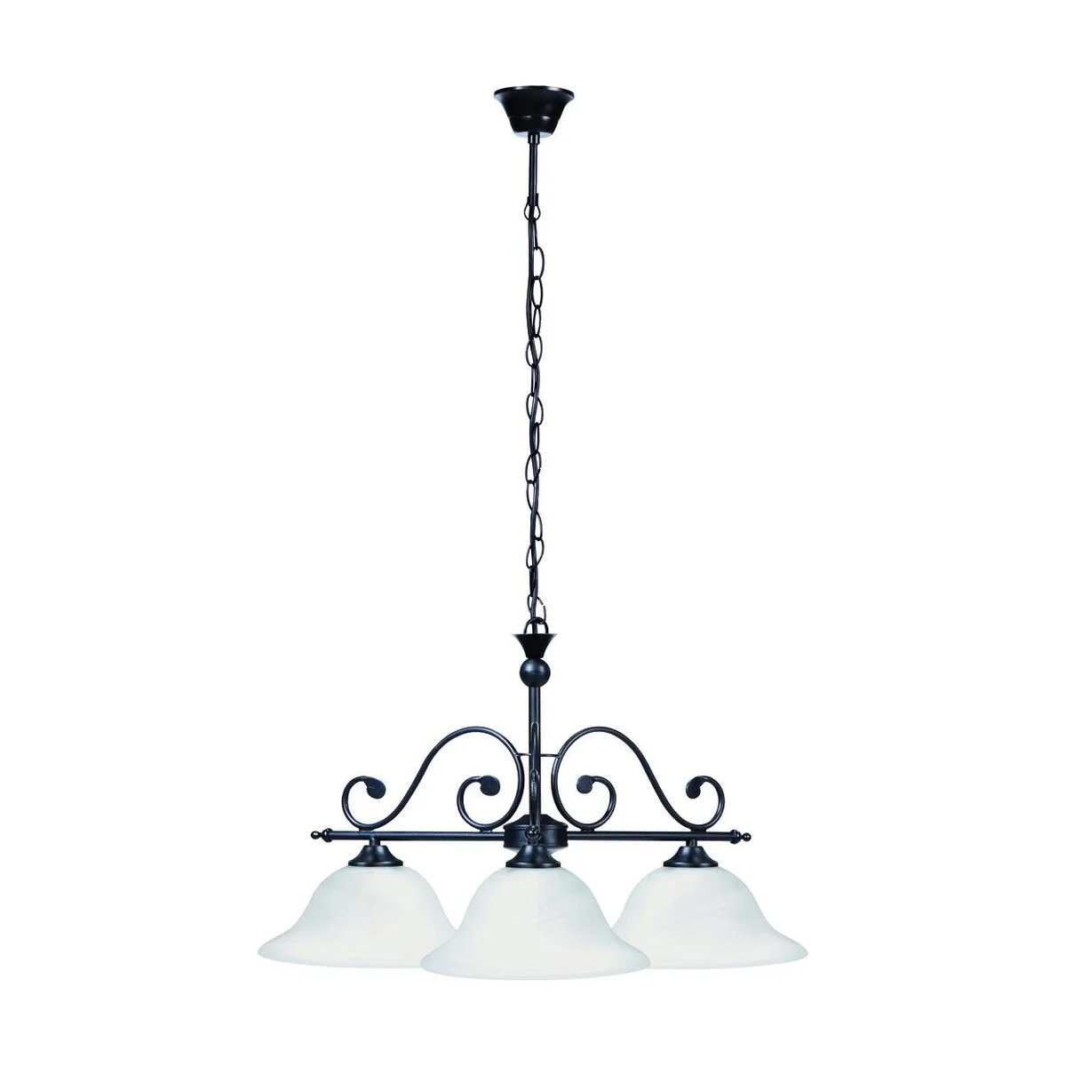 CANDELABRU METAL NEGRU MAT CU ABAJUR DIN STICLA DOROTHEA 7773 RABALUX