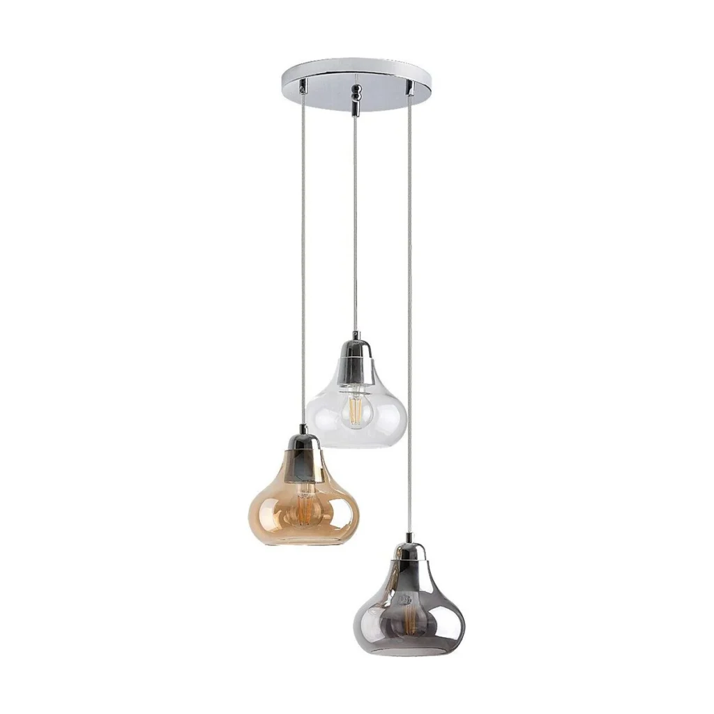 PENDUL TRIPLU ABAJUR STICLA JEZABEL 7977 RABALUX