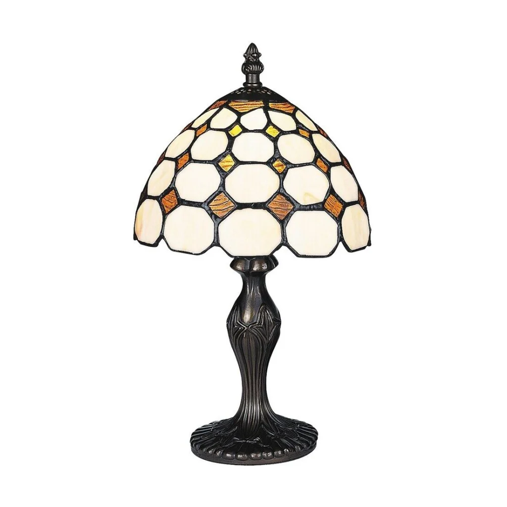 VEIOZA STIL CLASIC BRONZ CU ABAJUR DIN STICLA TIFFANY MARVEL 8072