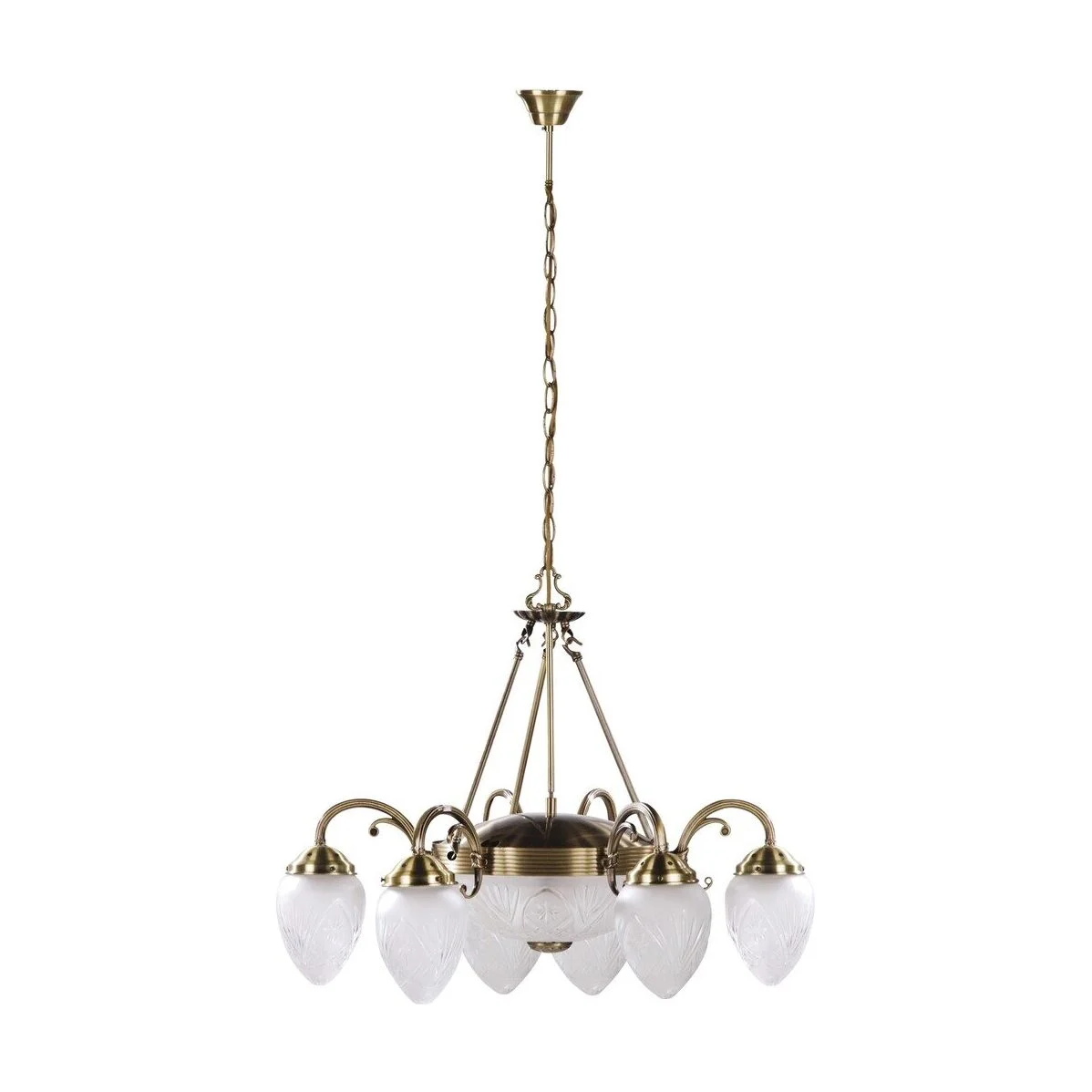 CANDELABRU CLASIC BRONZ CU ABAJUR DIN STICLA ANNABELLA 8636 RABALUX