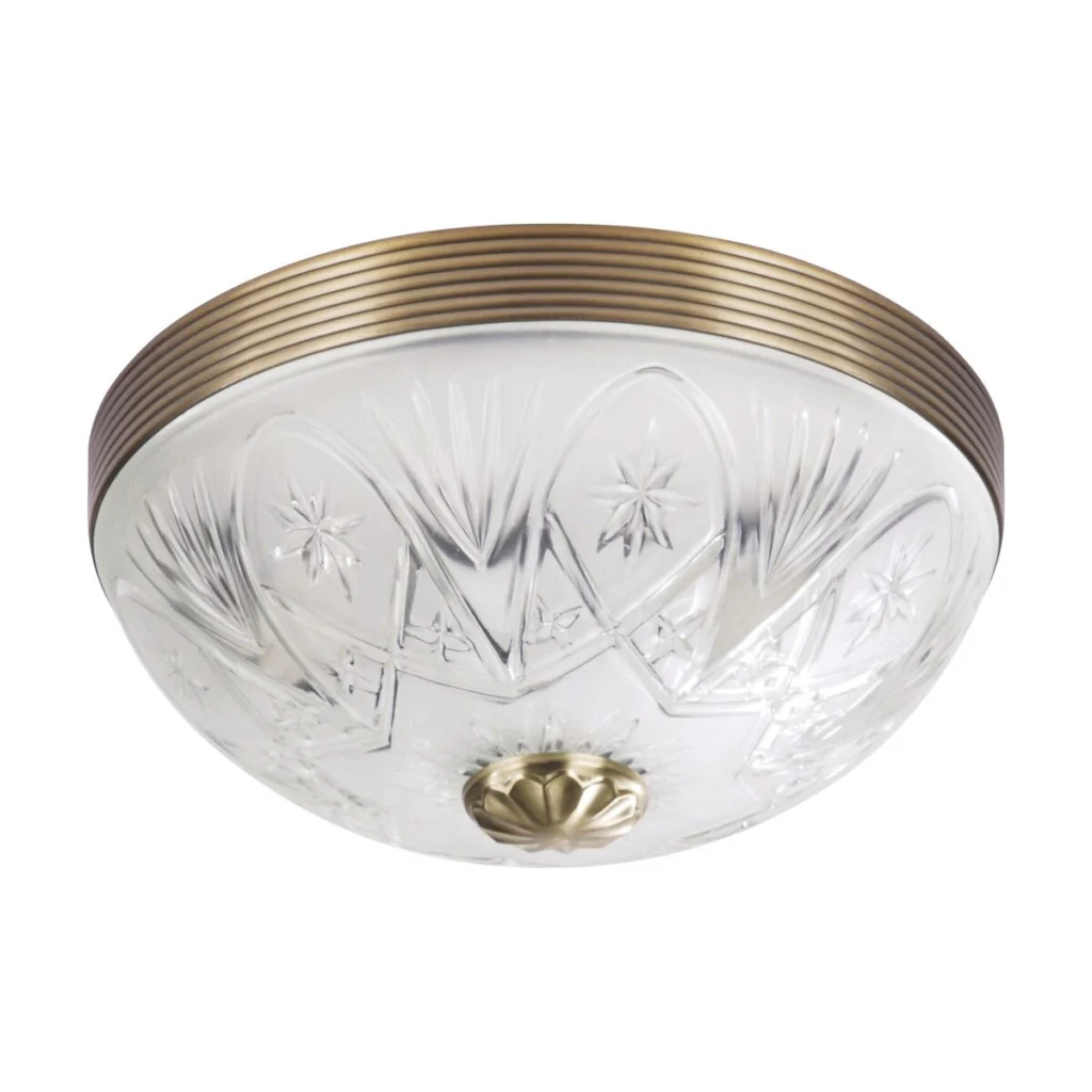 PLAFONIERA CLASICA BRONZ CU ABAJUR DIN STICLA ANNABELLA 8638 RABALUX