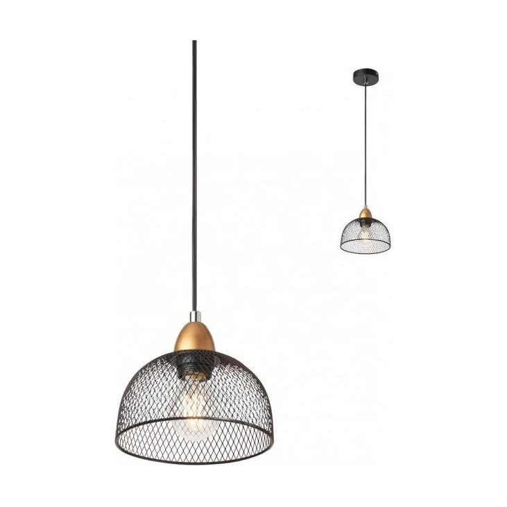 Suspensie Tamis 01-1572, 1 x E27, negru mat + aur mat