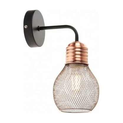 Aplica Edison 01-1575 1 x E27 negru + cupru Smarter