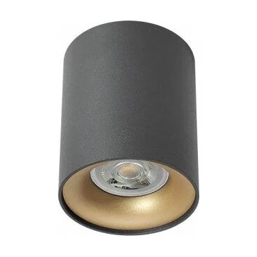 Spot aparent Koa 01-2166, 1 x GU10, negru mat + auriu mat