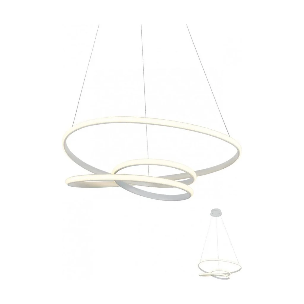Suspensie LED Sintra 01-2191, 57W, 3705lm, lumina calda, dimabila, alba