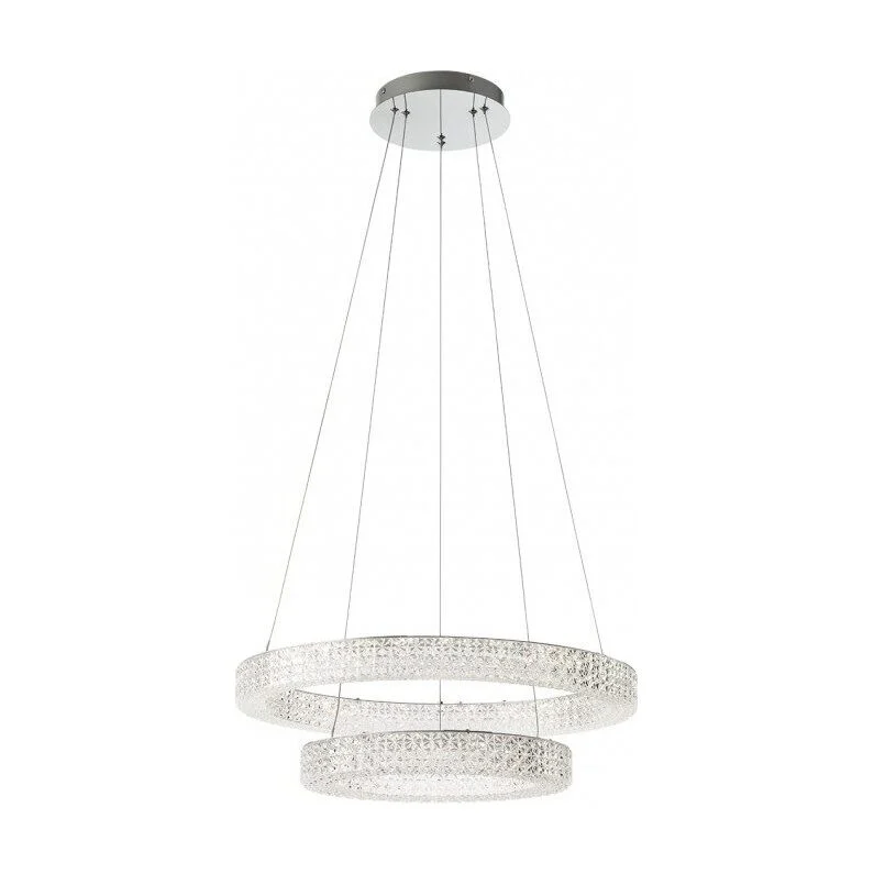 Suspensie LED Metis 01-1391, 40W + 24W, efect de cristal