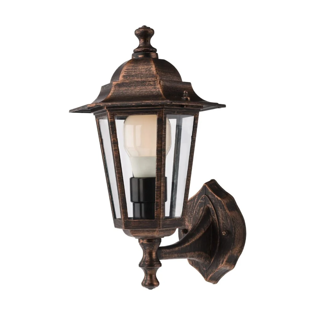 Aplica pentru iluminat exterior orientata in sus London 6101C, 1 x E27, cupru, Smarter