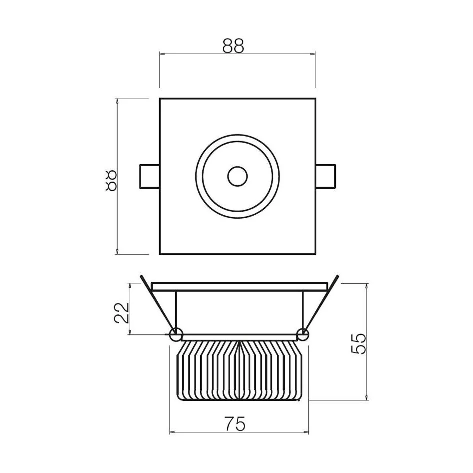 Spot LED incastrat MT 129 70366, 5W, lumina neutra, orientabil, aluminiu