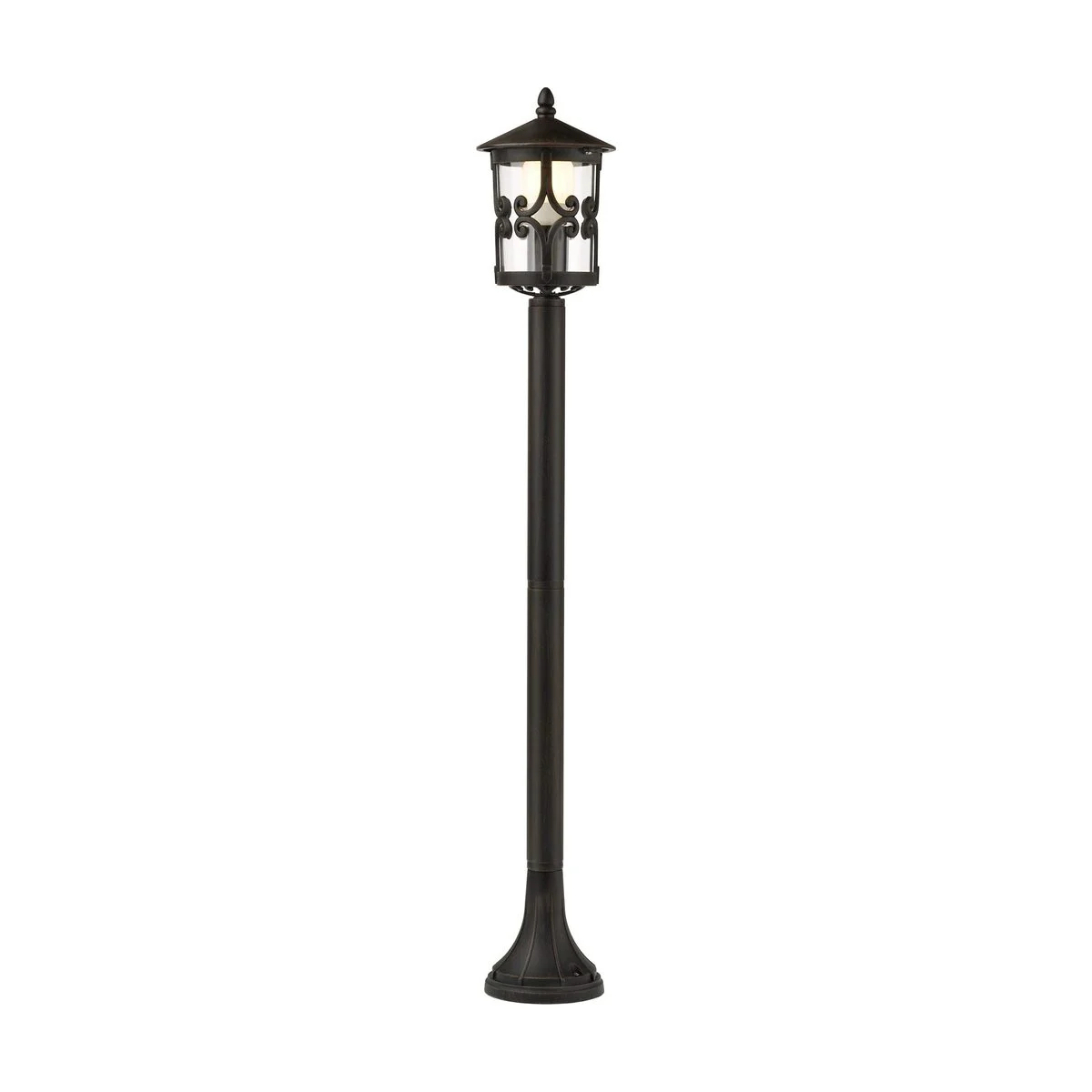 Stalp ornamental pentru iluminat exterior Tirol 9262, 1 x E27, H 108 cm, finisaj ruginiu
