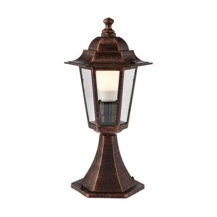 Stalp ornamental pentru iluminat exterior London 6104C, 1 x E27, H 40.9 cm, cupru, Smarter