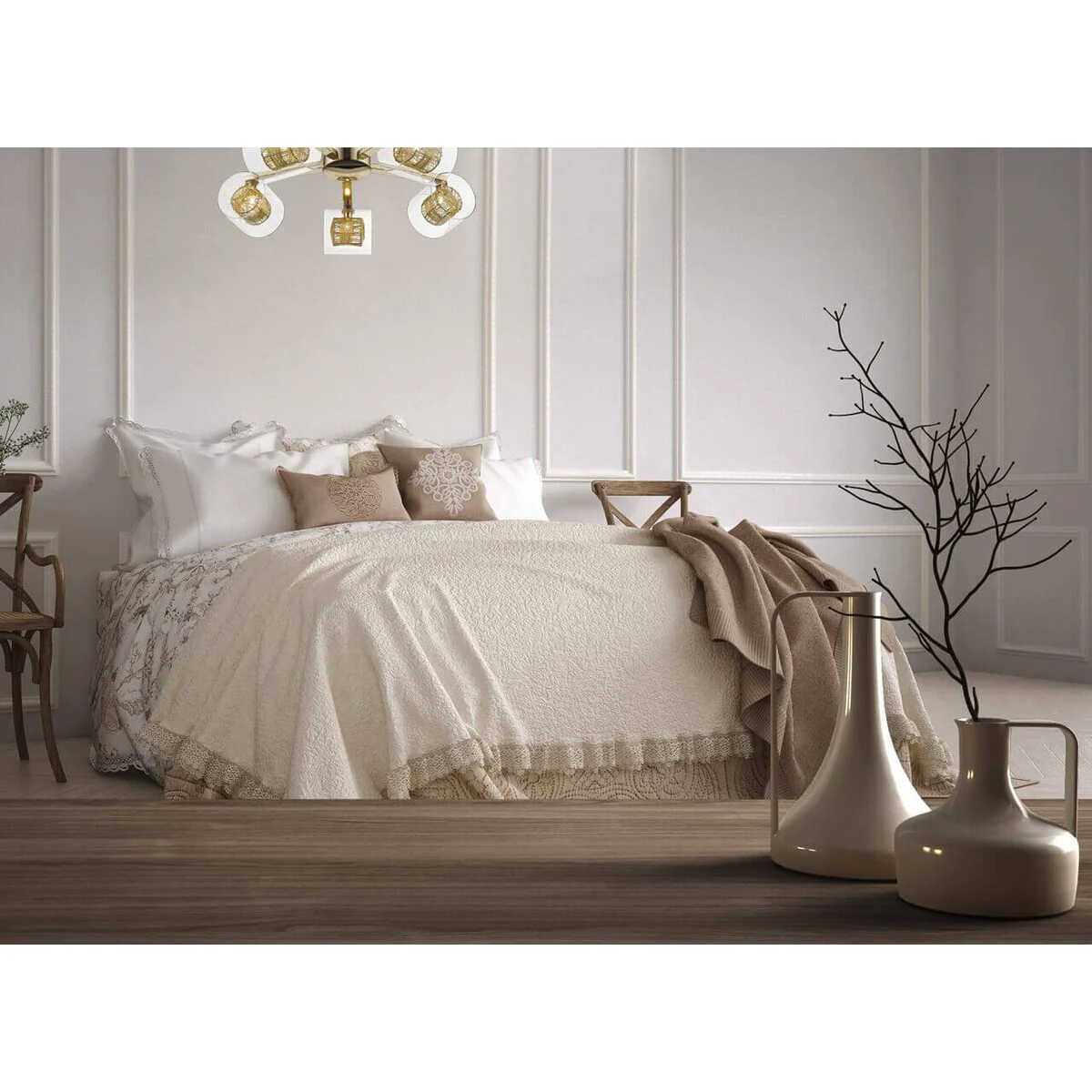 Plafonieră KLASS PL5 gold KLAUSEN Charm Collection
