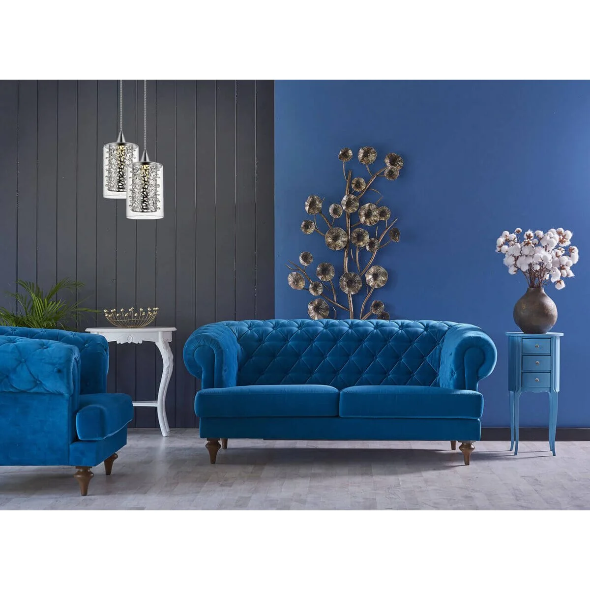 Suspensie FOREST SP1 crom & transparent KLAUSEN Charm Collection