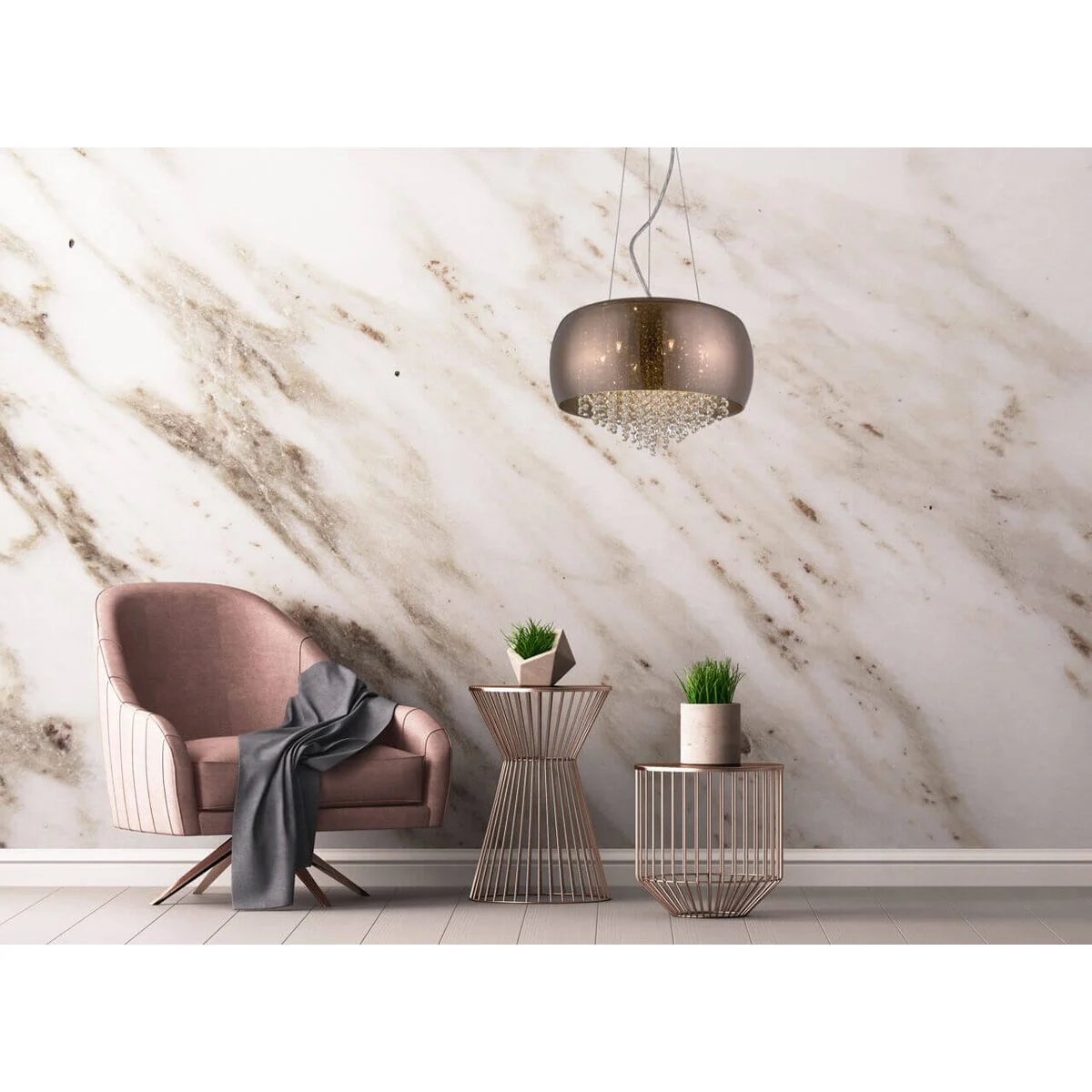 Suspensie MINERVA SP5 rose metalizat KLAUSEN Charm Collection