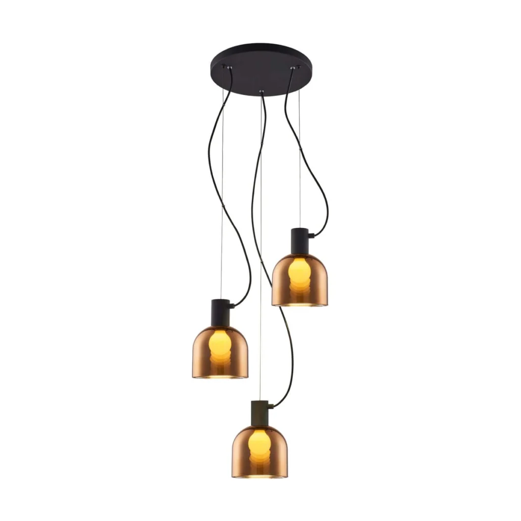 Suspensie FIRE SP3 negru & cupru KLAUSEN Urban Collection