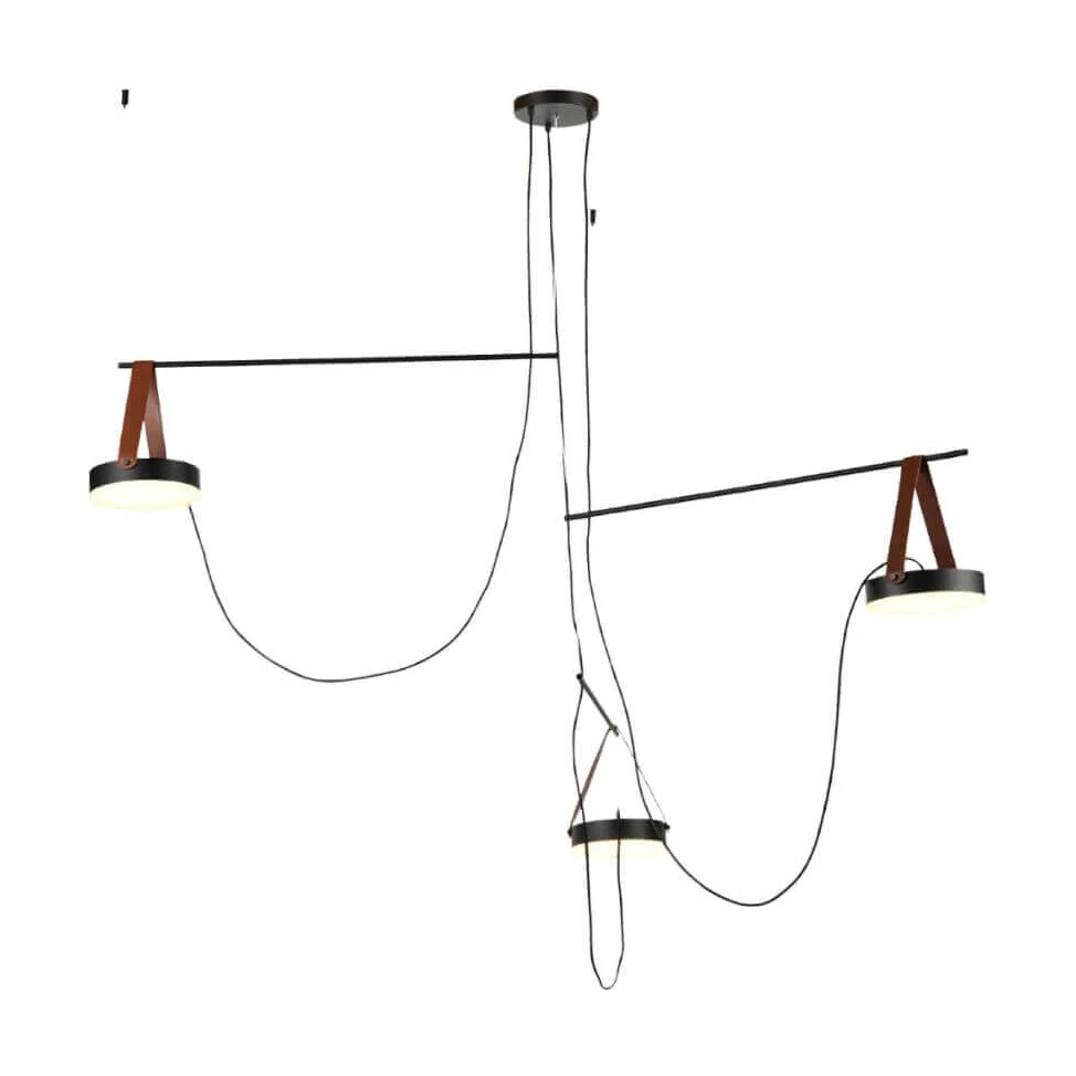 Suspensie SPECTRUM 3 negru & maro KLAUSEN Scandi Collection