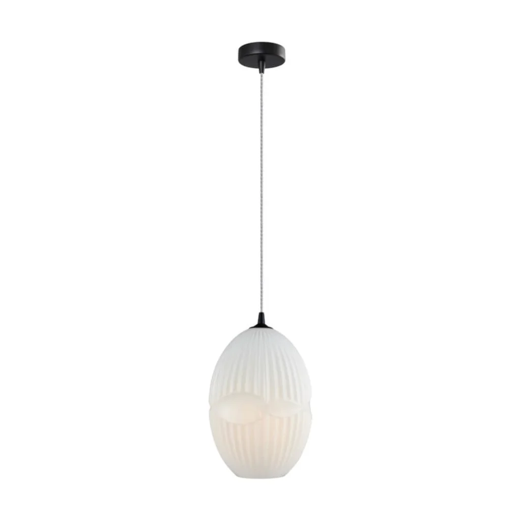 Suspensie ELLIPTIC SP1 alb opal & negru KLAUSEN Timeless Collection