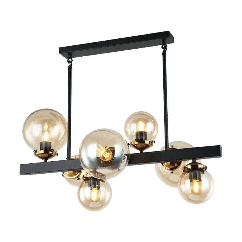 Suspensie HYPERION 7 negru & ambra KLAUSEN URBAN COLLECTION