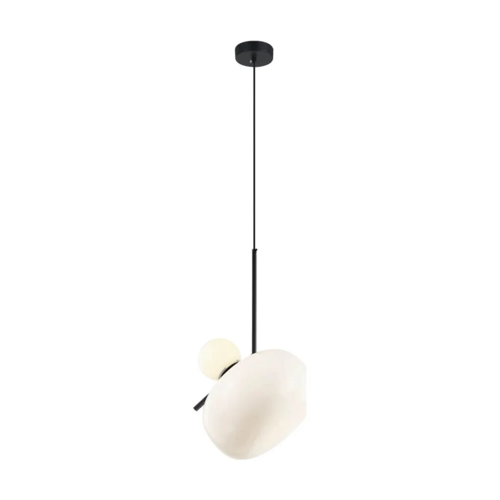 Suspensie VESTA SP2 alb opal & negru KLAUSEN Timeless Collection