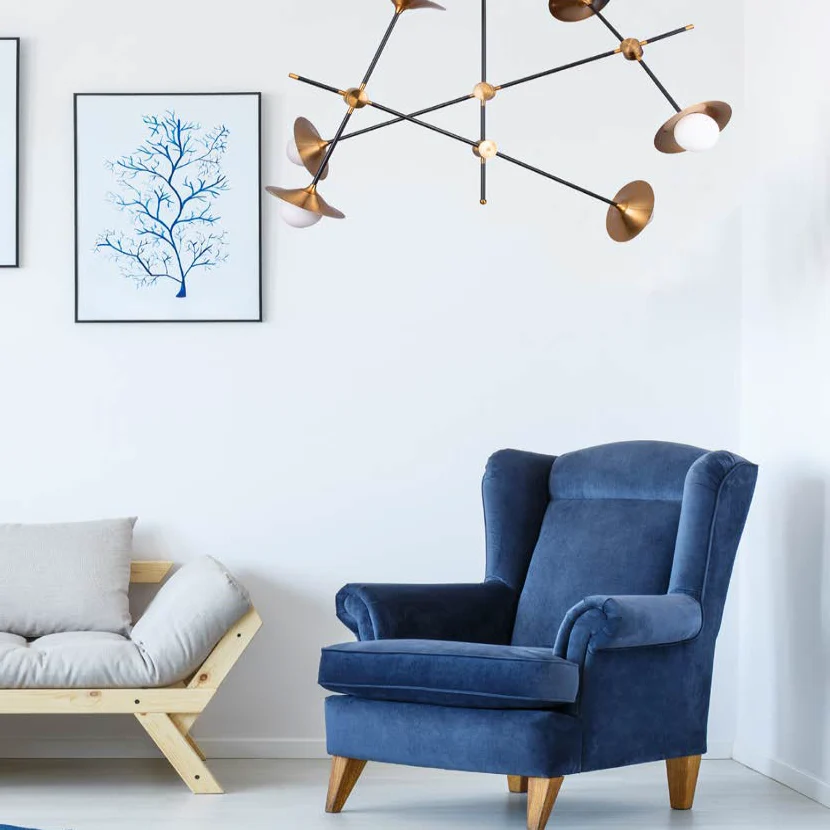 Suspensie TROMPETS 6 negru & gold 106000 KLAUSEN STATEMENT COLLECTION