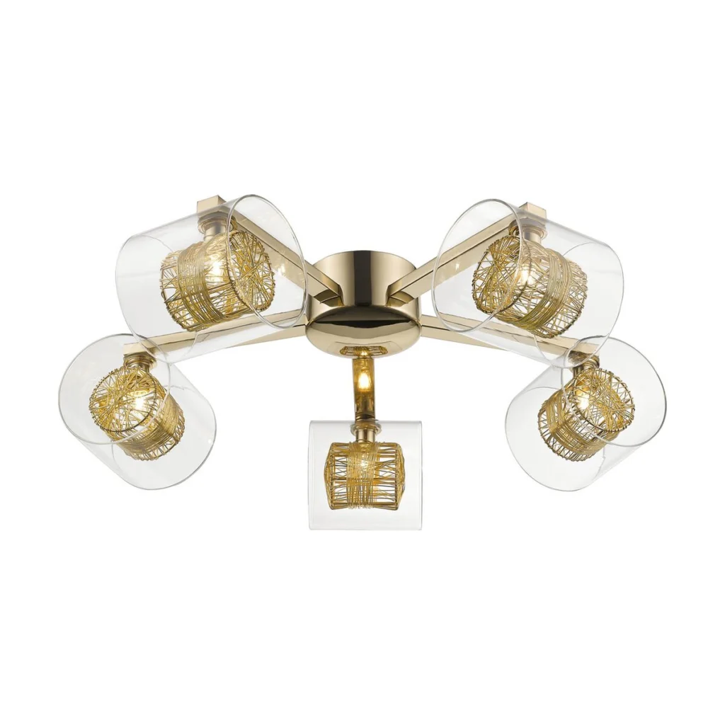 Plafonieră KLASS PL5 gold KLAUSEN Charm Collection