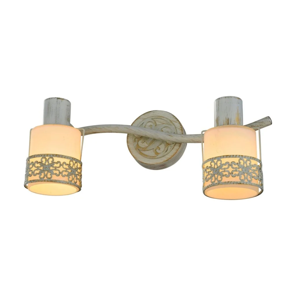 Aplica Romantik KL 9139, 2 x E14, alb antic + alb KLAUSEN