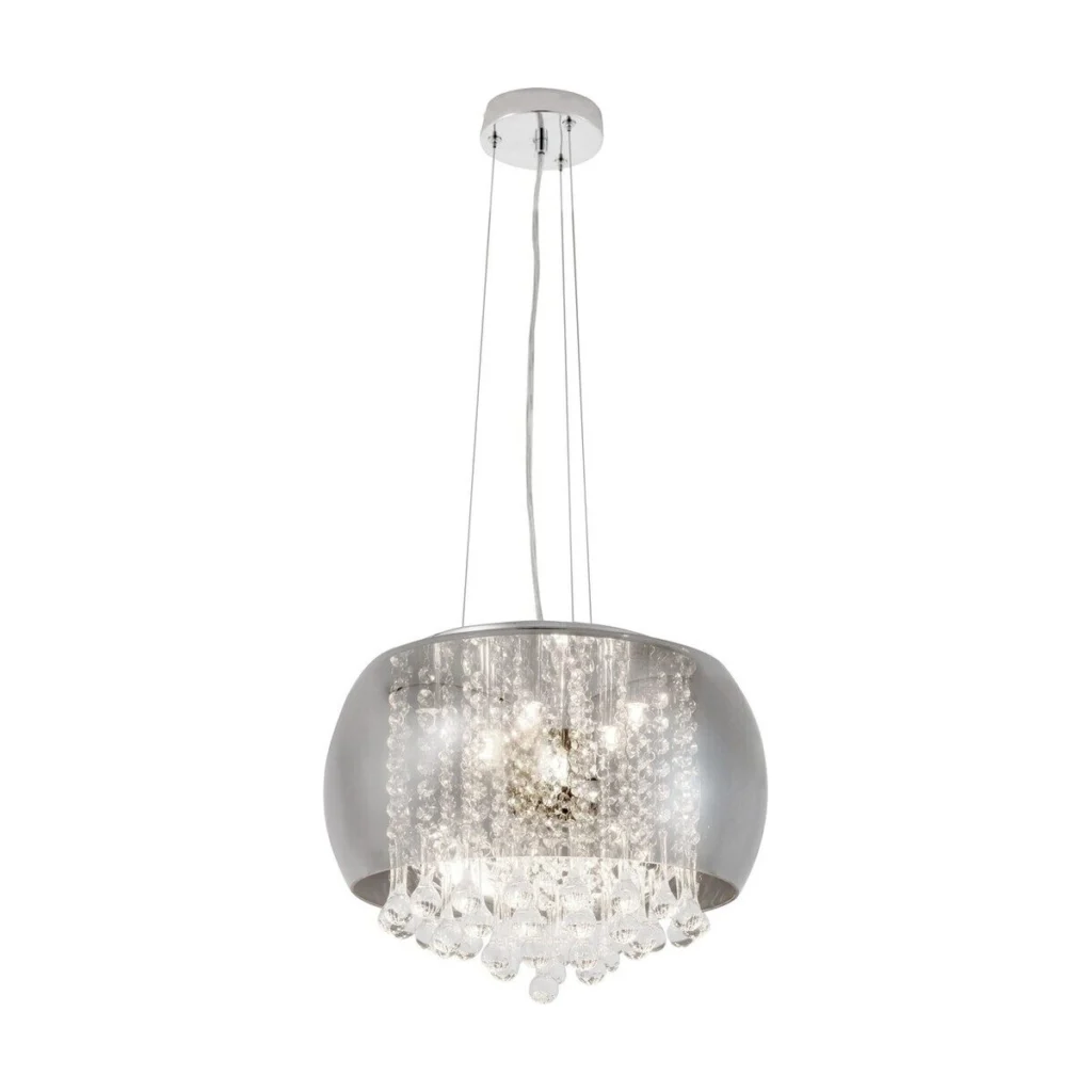 Suspensie Ninelle crom sticla fumurie 6xG9 3599 Rabalux