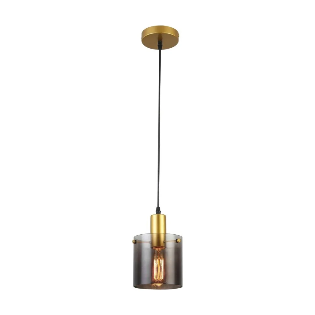 Suspensie Donati auriu sticla fumurie 1XE27 5222 Rabalux