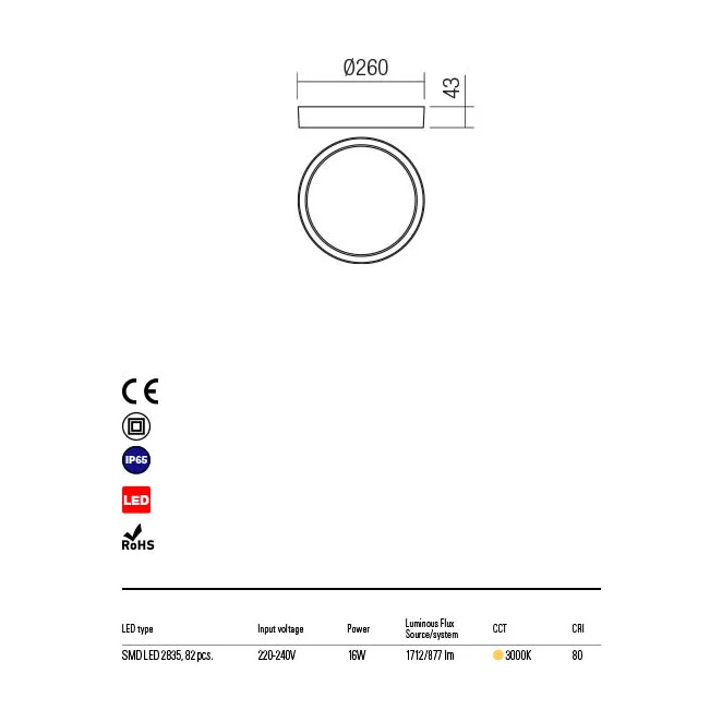 Plafoniera pentru exterior PONZA 90155 Redo Outdoor