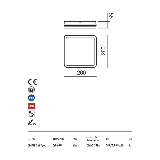 Plafoniera pentru exterior ISOLA 90289 Redo Outdoor