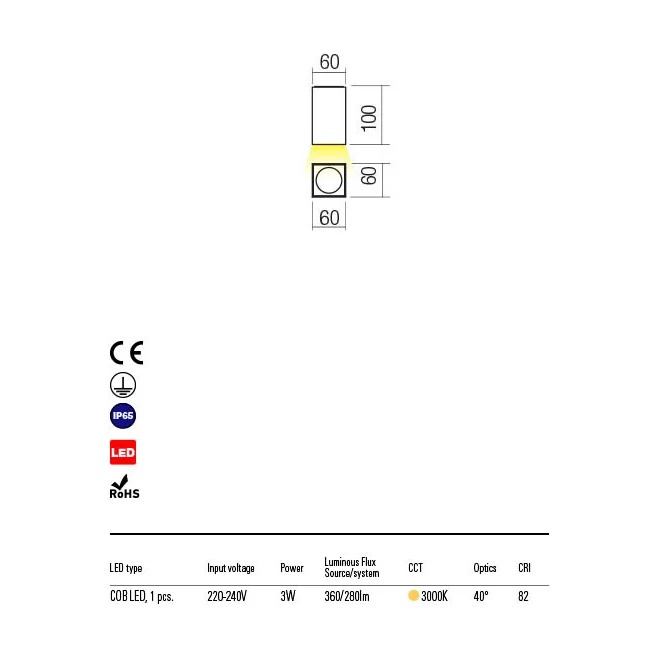 Plafoniera pentru exterior Quad 90092 Redo Outdoor