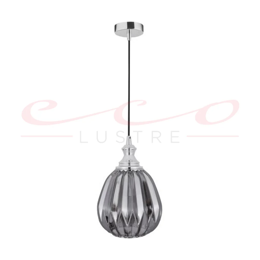 Pendul Vintage Din Sticla ZARLEY Crom 9066101 Nova Luce