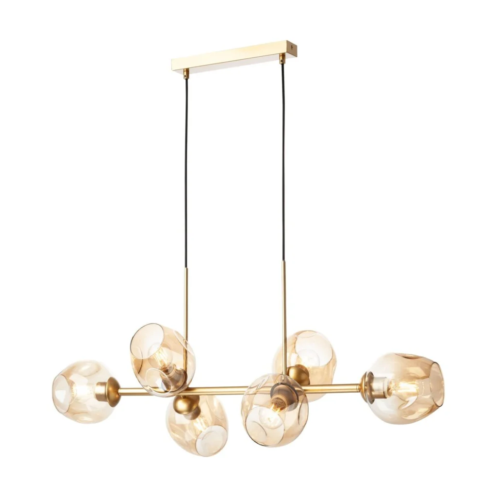Lustra interior Pierce 6xE27 auriu-cognac 01-2619 Smarter